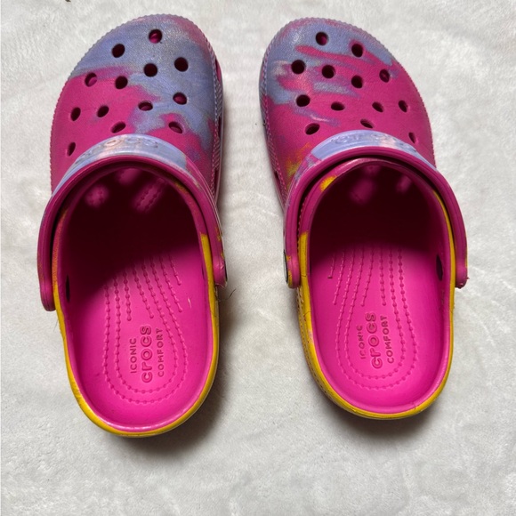 CROCS Kids Pink and Purple Sandals - Picture 1 of 2
